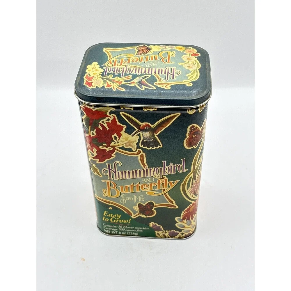 NK Lawn & Garden Hummingbird Butterfly Seed Mix 8oz Tin Wildflower Multicolor
